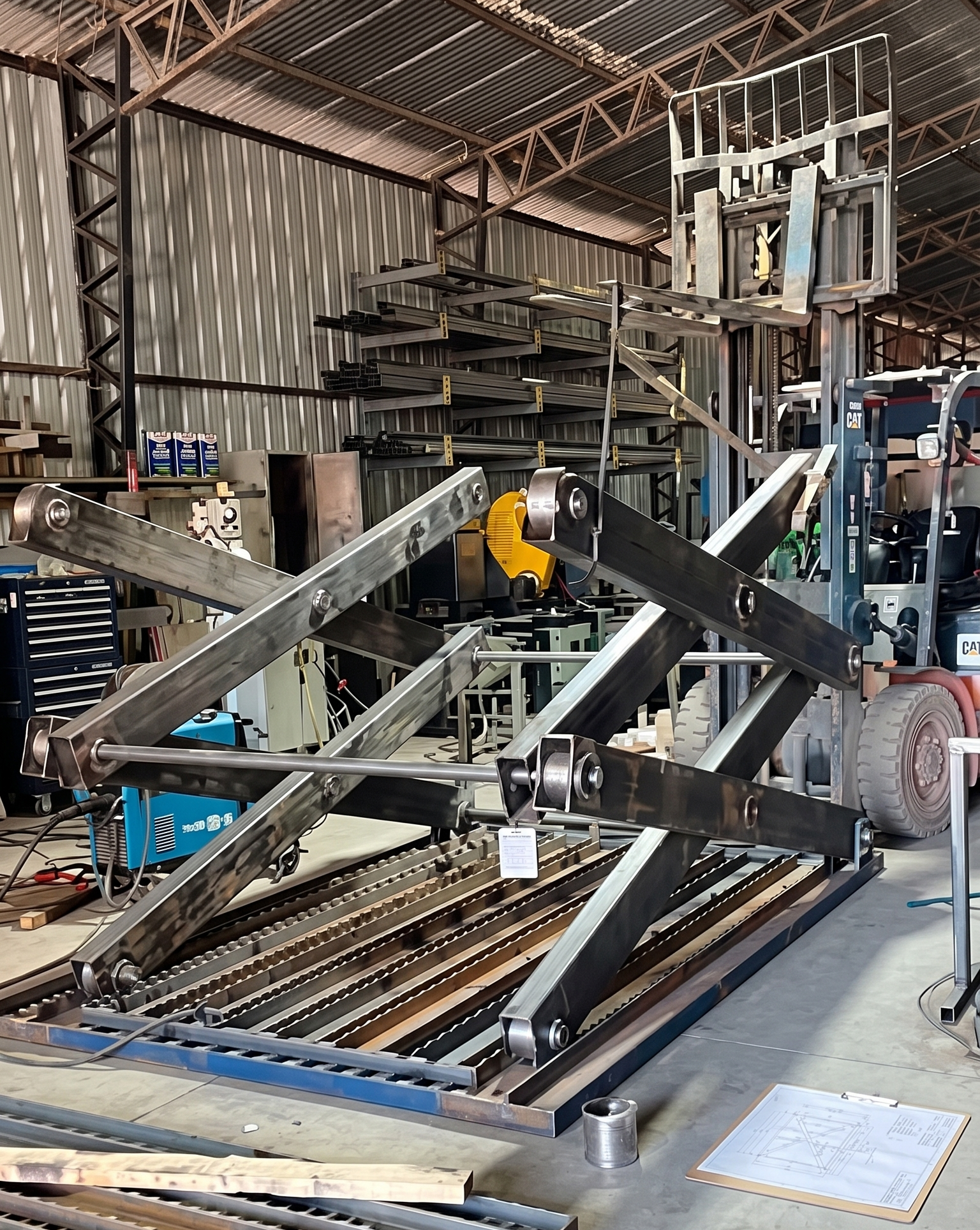 Fabricación de elevador hidráulico